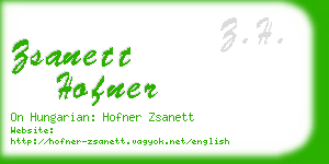 zsanett hofner business card